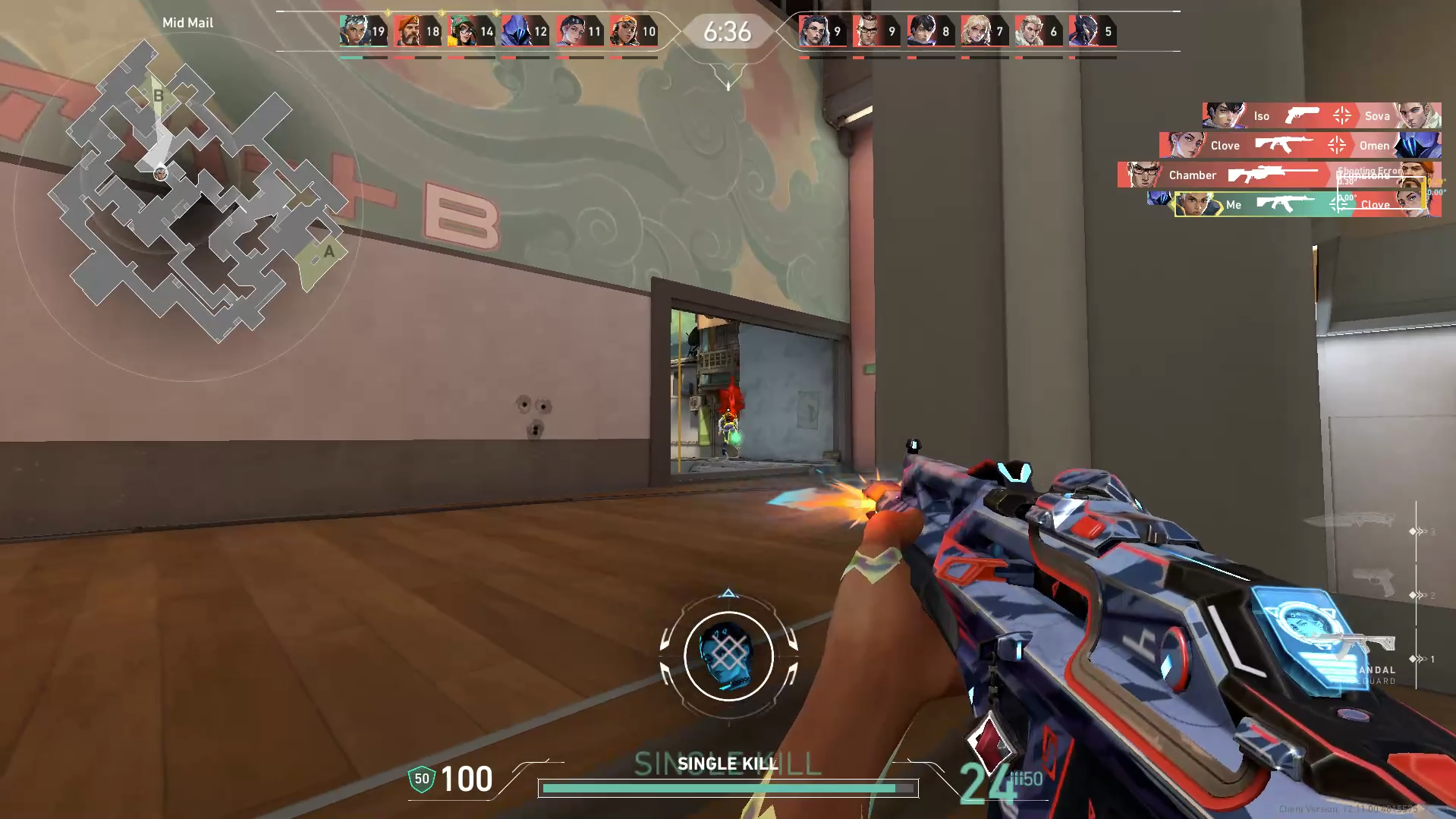 Training minimal aim movement along with proper strafing and movement between shots