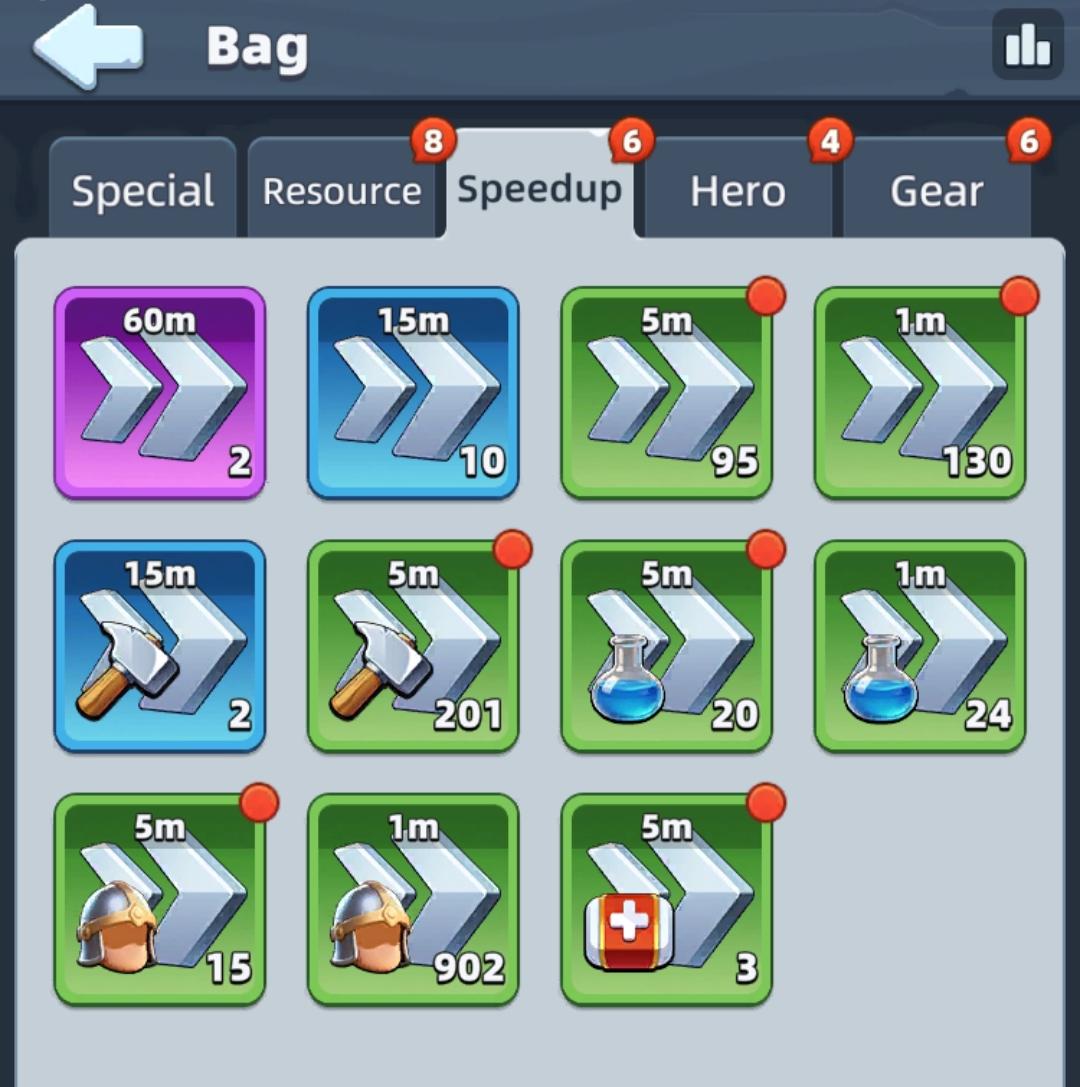 Using speedups at the right time for rapid construction in Last Asylum Plague