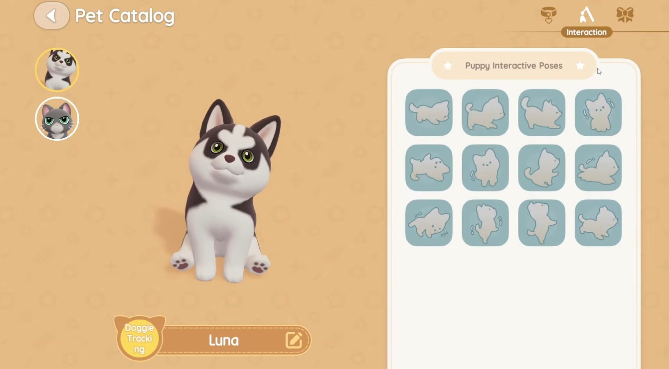 Pet interactions in Heartopia