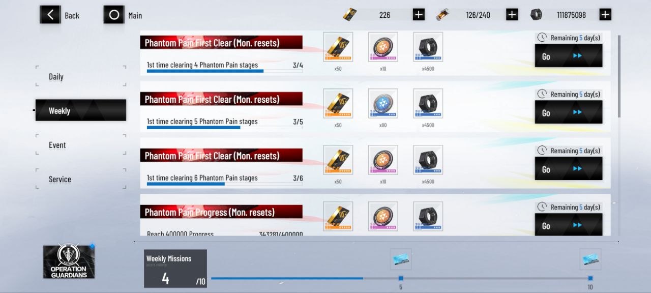 Phantom Pain Cage and Warzone Mission Rewards