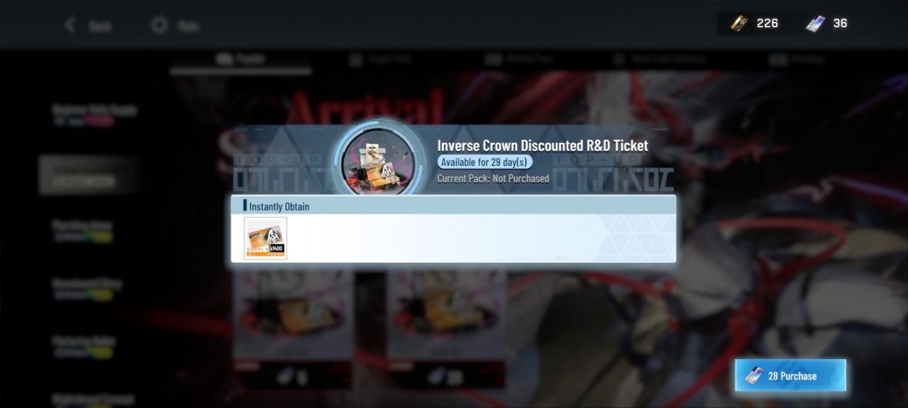 Construct Discounted R&D Ticket - Priority