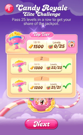 Candy Crush Saga Candy Royale event for winning free Gold Bars