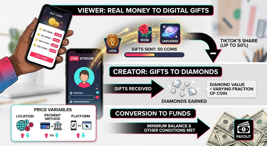 TikTok gift how work