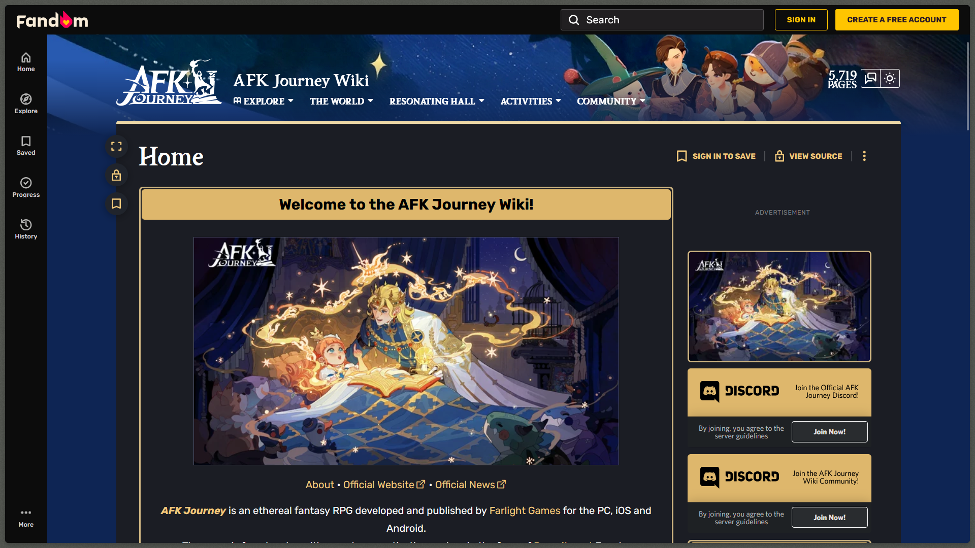 AFK Journey Fandom Wiki - Best Reference Database