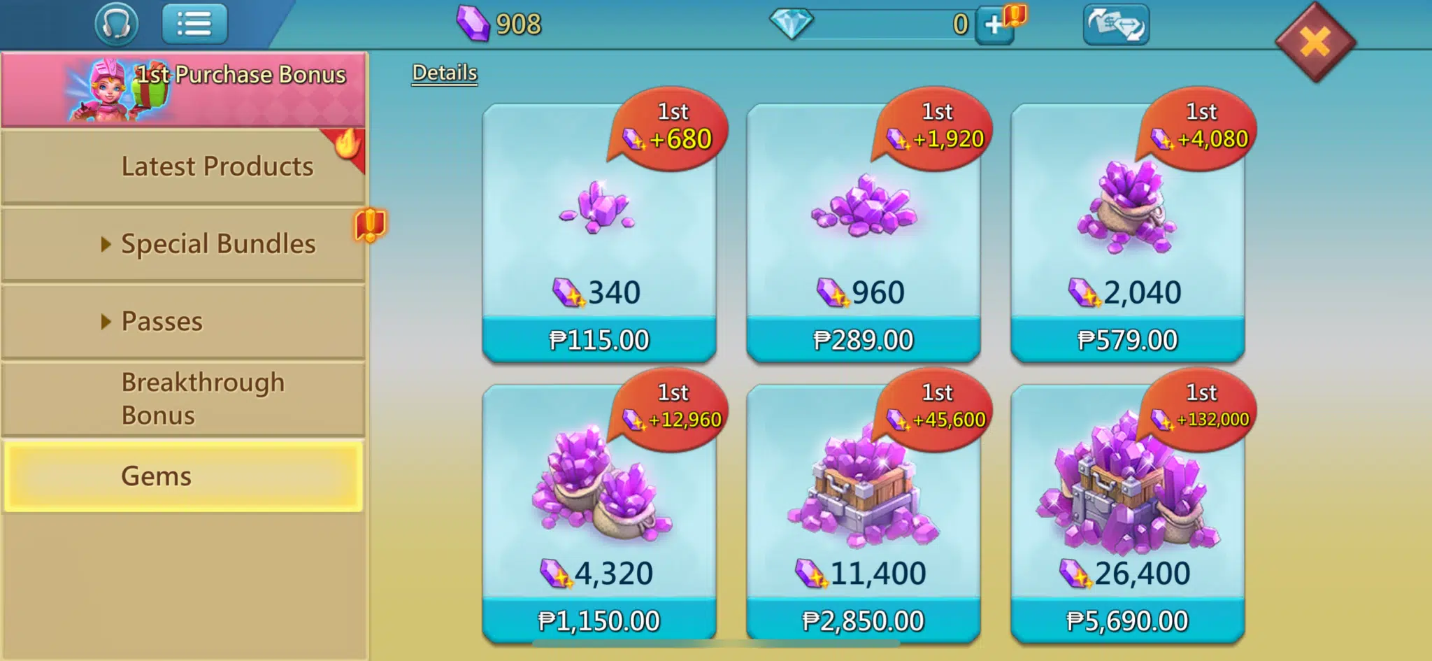 Lords Mobile Gems