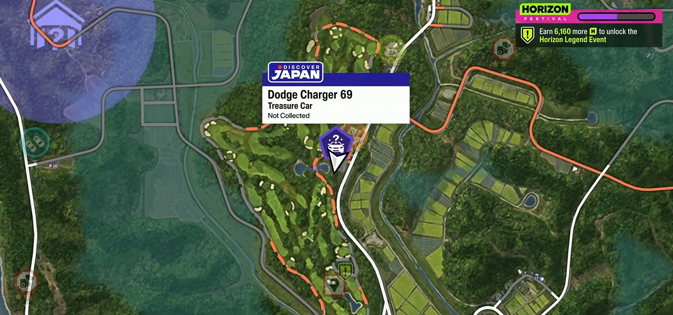 1969 Dodge Charger Treasure Car Location