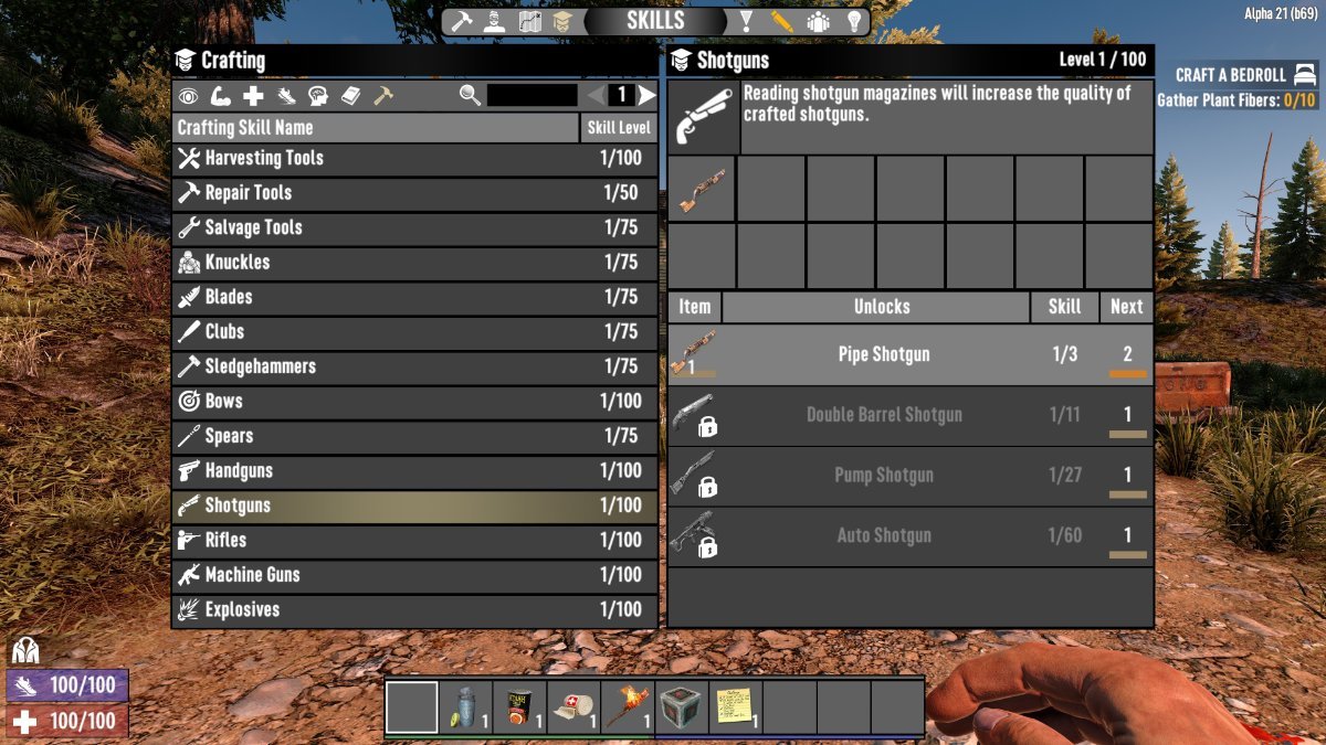 Skill Points Work in 7 Days to Die