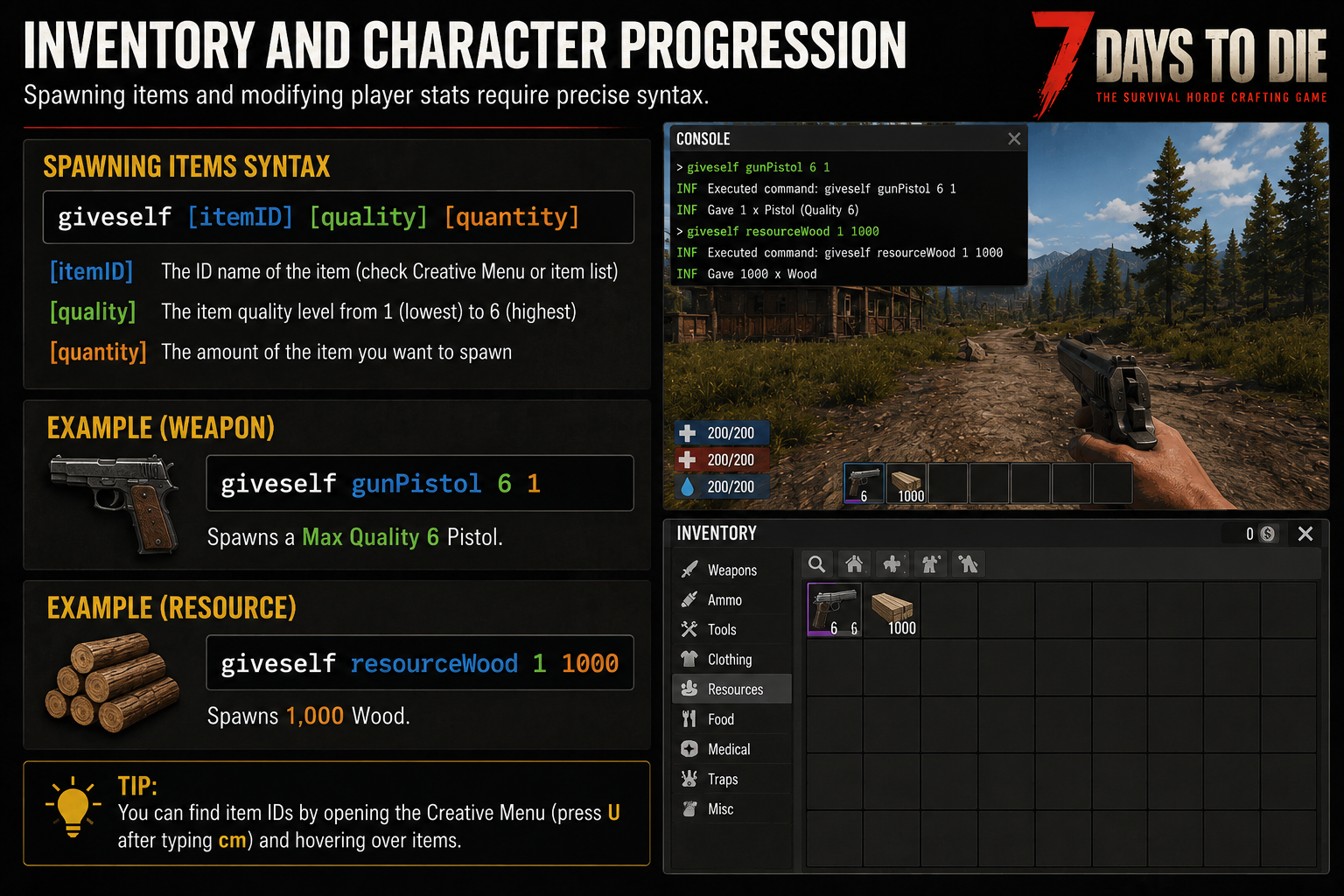 Inventory and Character Progression