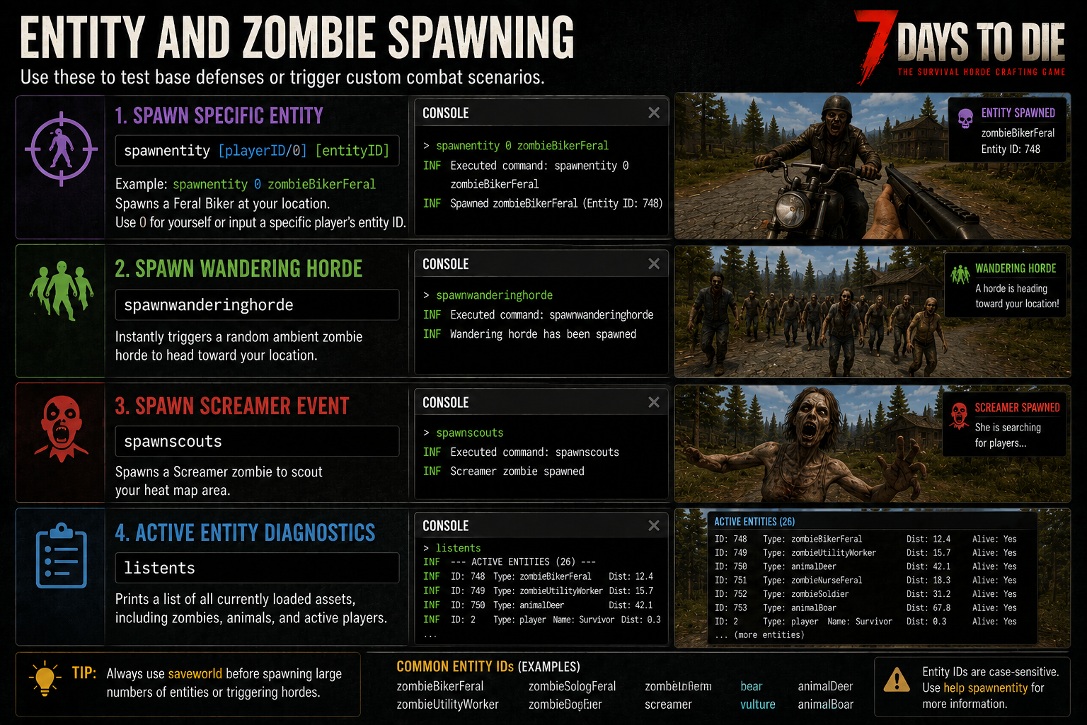 Entity and Zombie Spawning
