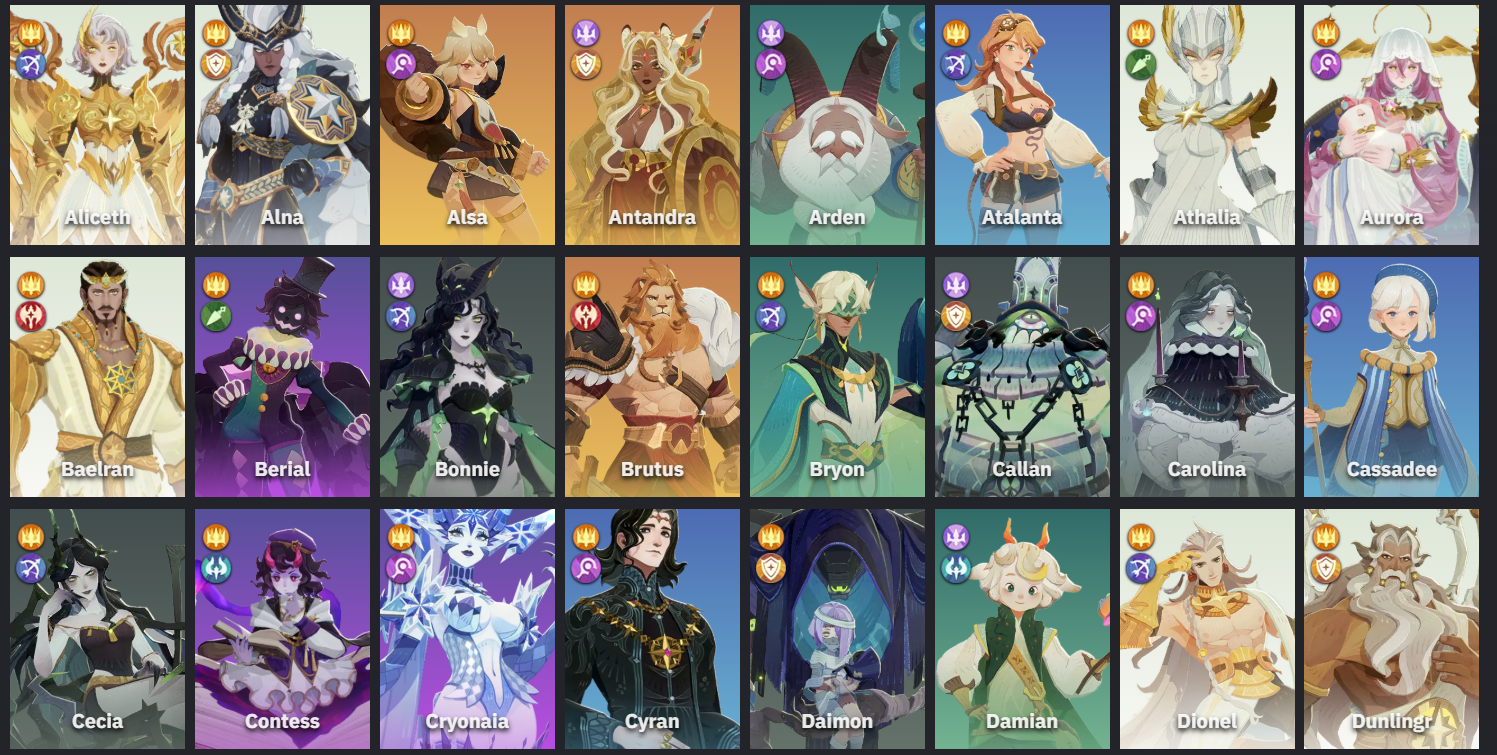Hero list
