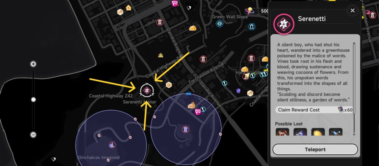 Serenetti&nbsp;Boss Location
