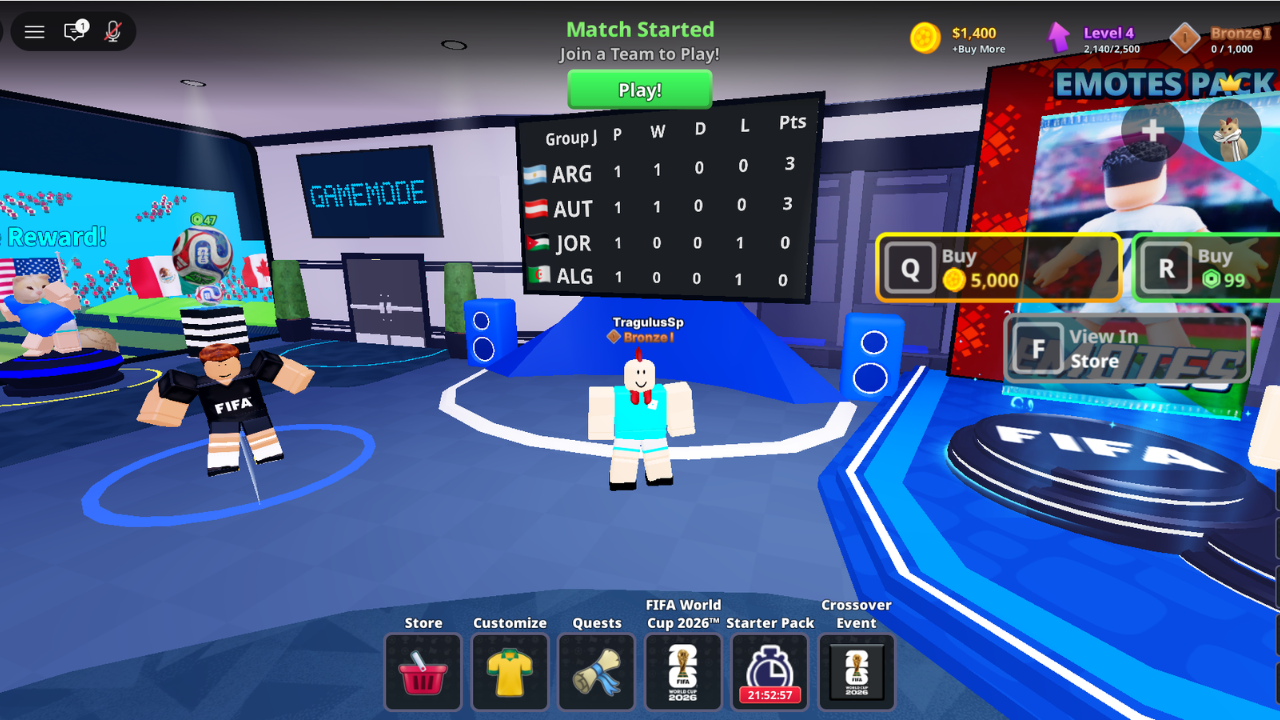 standings integration showing real World Cup results inside the game