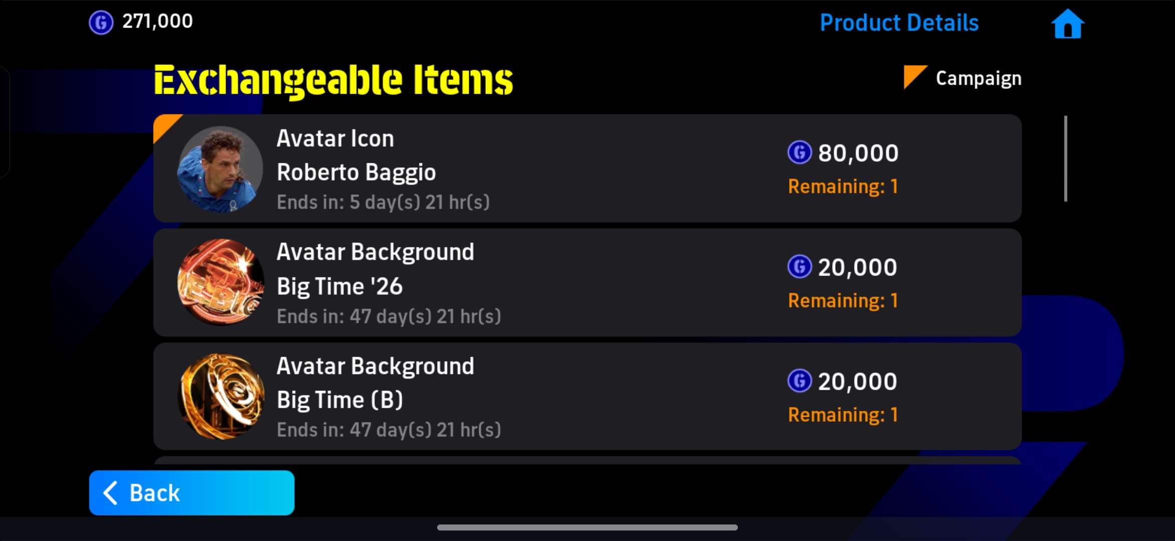 eFootball Exchangeable Item Using GP