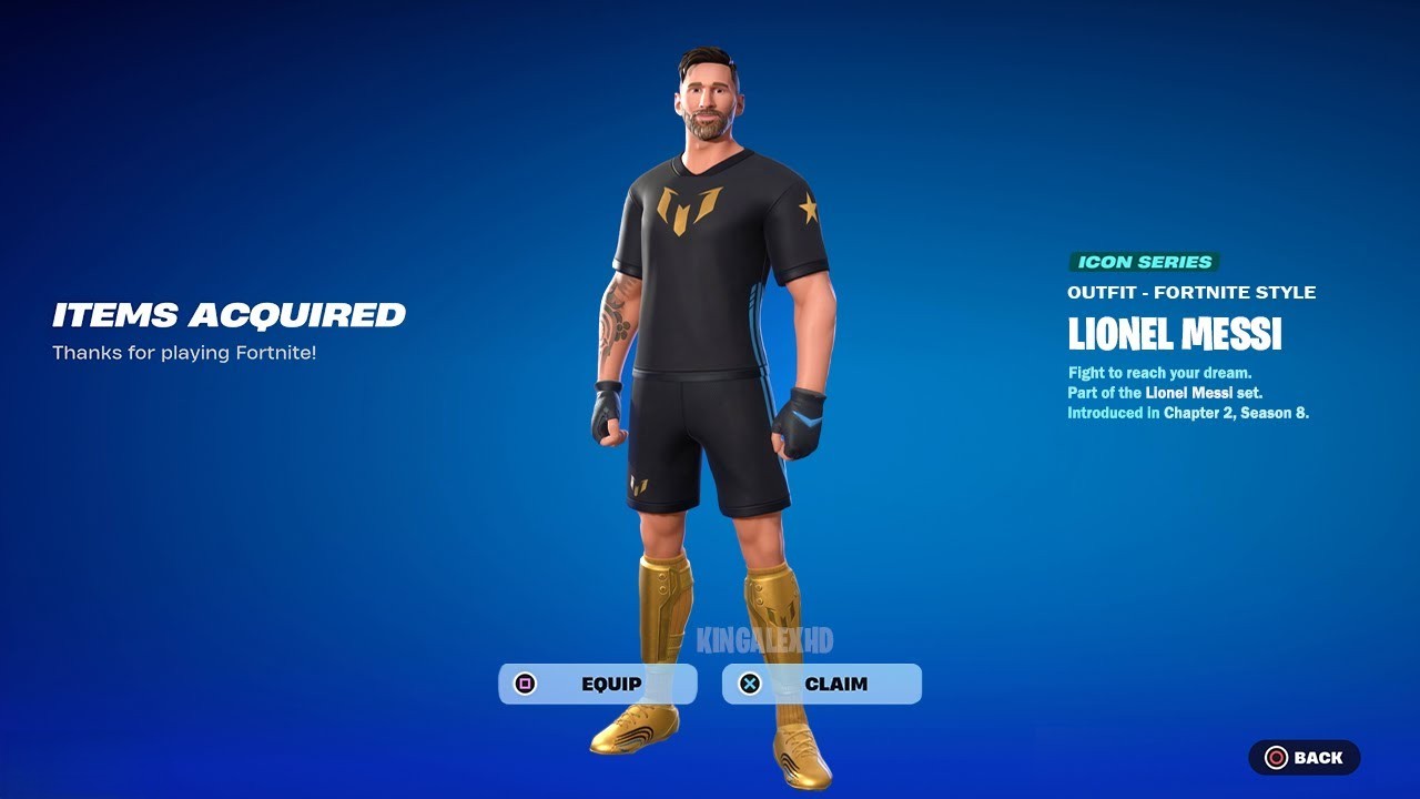 Lionel Messi Fortnite Icon Series Skin