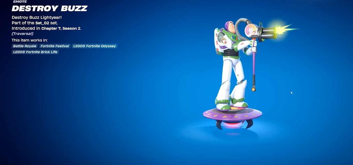 Destroy Buzz Emote&nbsp;Fortnite x Toy Story