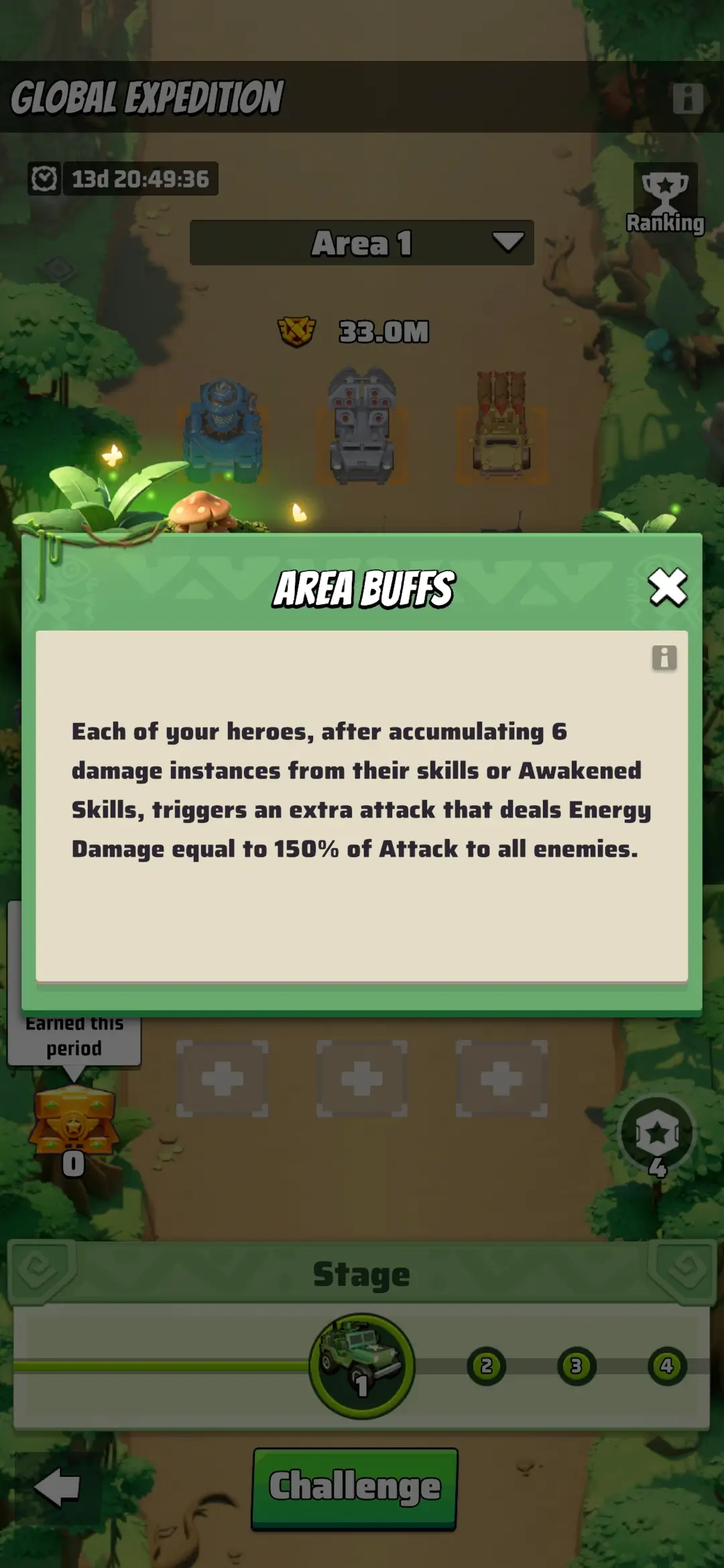 The Area Buff in Global Expedition Area 1
