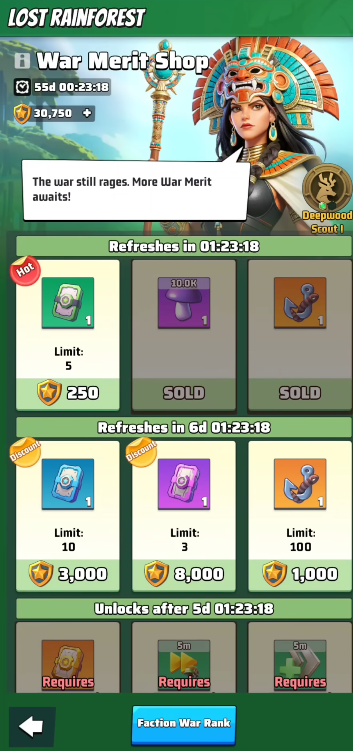Last War Survival Season 6 War Merit Shop