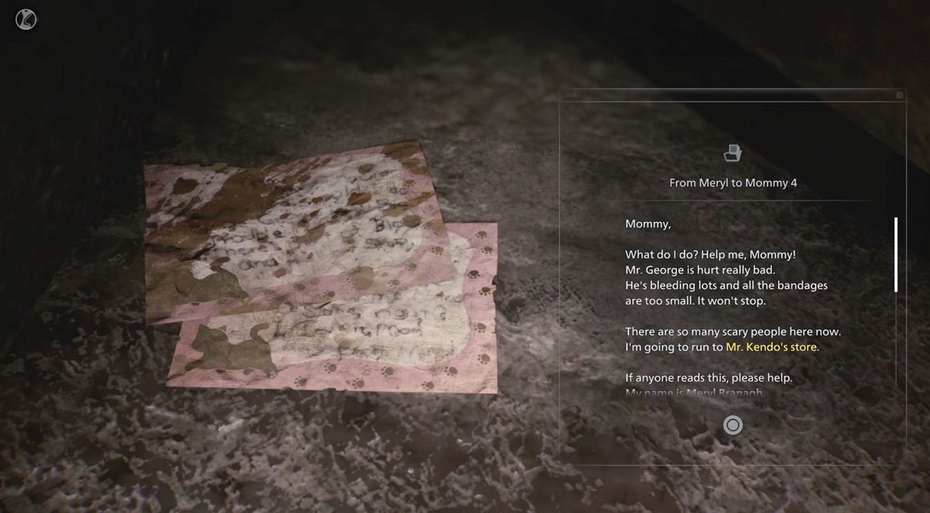 Resident Evil 9 1998 Letter 4 location
