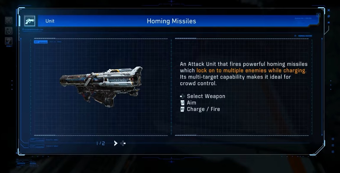 Homing Missiles Weapon in Pragmata
