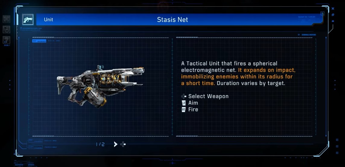 Stasis Net Weapon in Pragmata