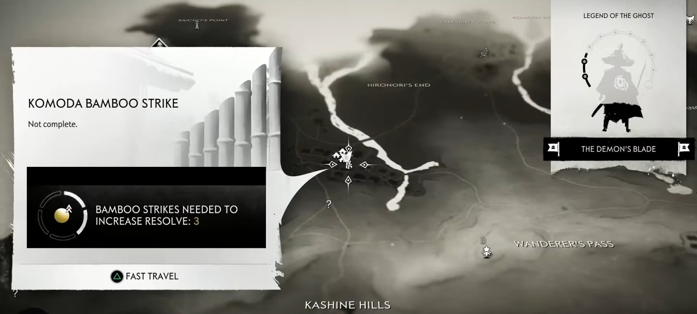 Komoda Bamboo Strike Location in Ghost of Tsushima