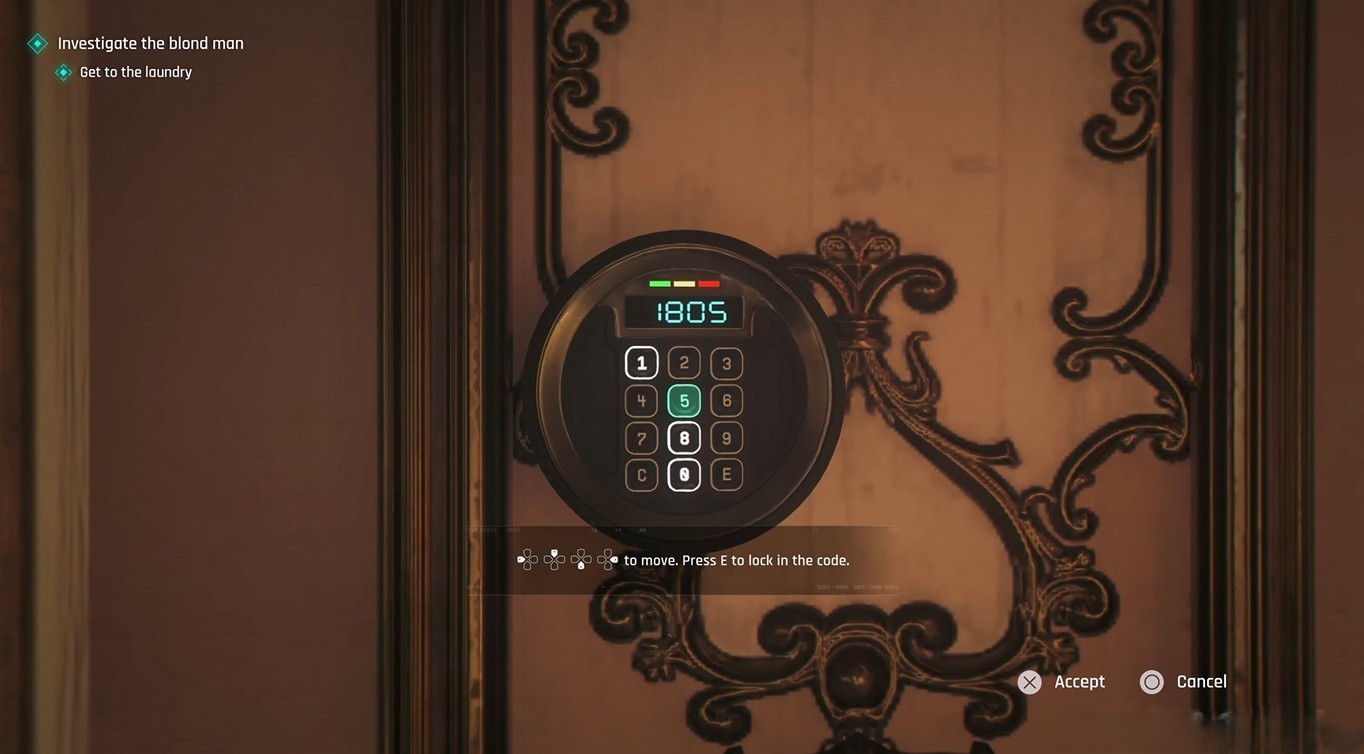 Laundry Room Code in 007 First Light