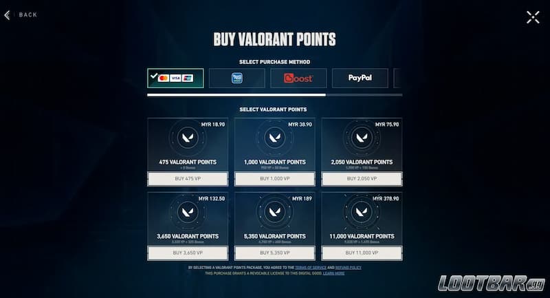 Buying Valorant Points