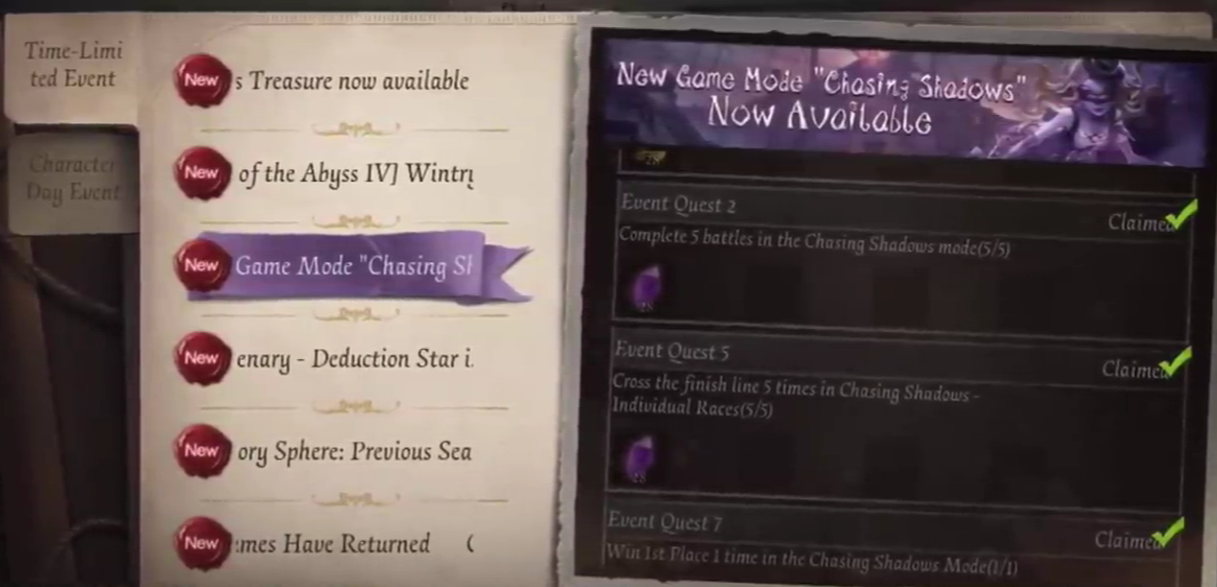 Participate in Limited Time Events