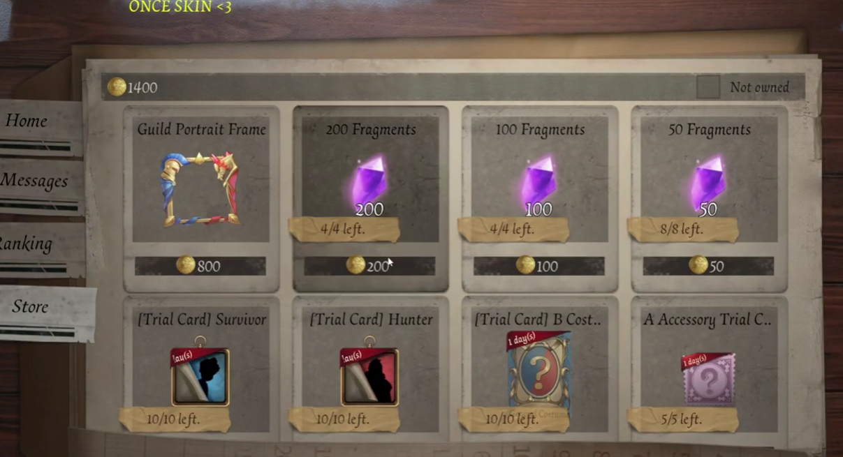 Buy Fragments From the Shop
