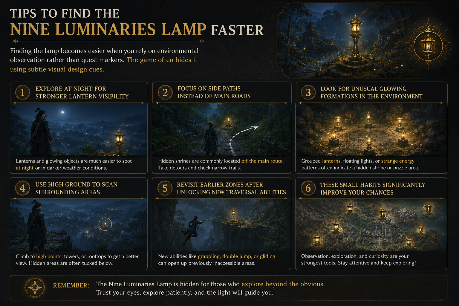 tips to fine the nine luminaries