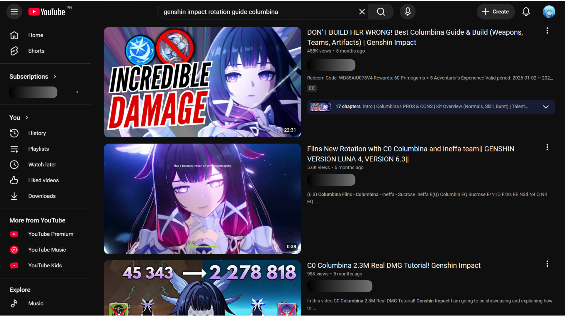 YouTube Genshin Guides