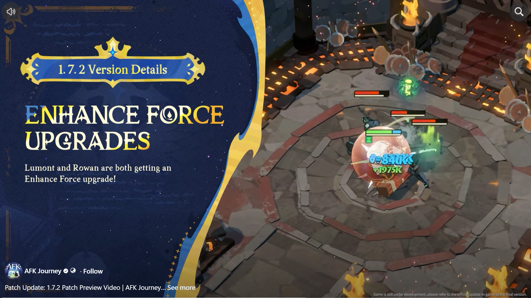 AFK Journey 1.7.2 Balance Changes