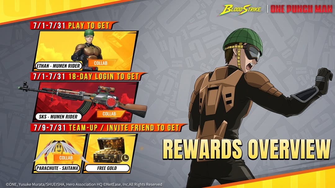 Bloodstrike x One Punch Man rewards
