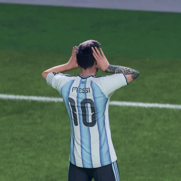 Messi celebrating in FC 26