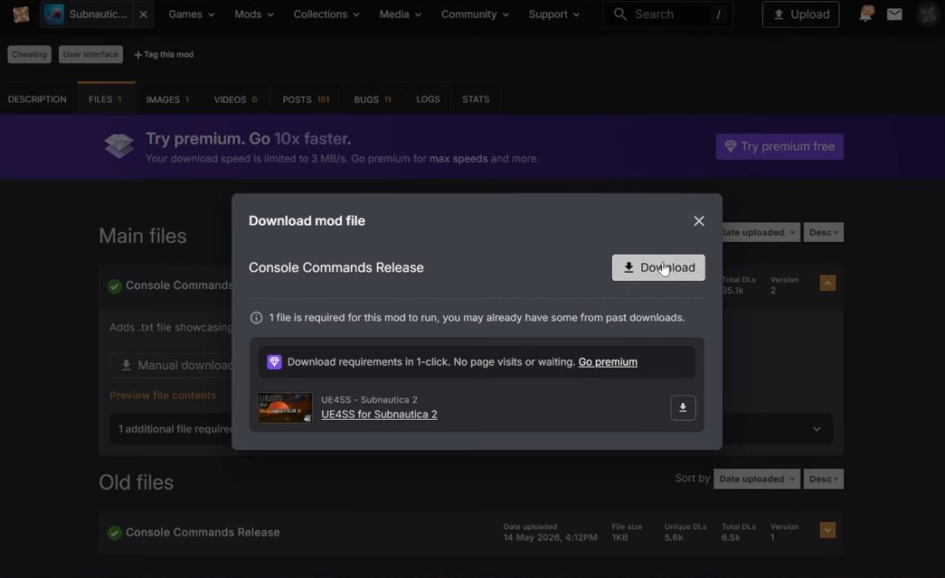 Console Commands mod Subnautica 2