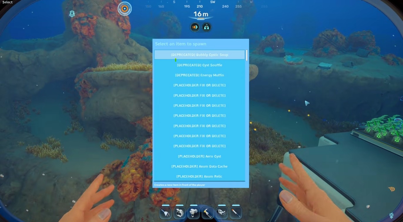 Spawning Items with the Subnautica 2 Item Command