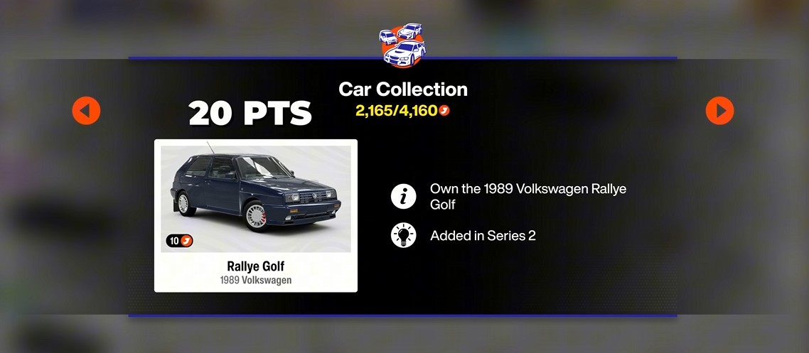 1989 Volkswagen Rallye Golf Forza Horizon 6 Series 2