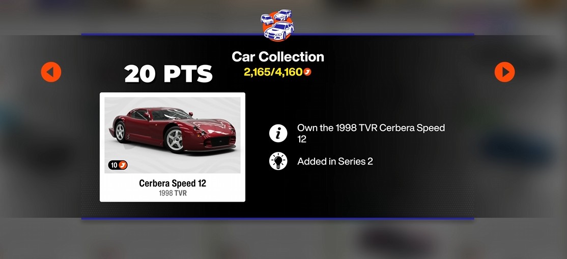 1998 TVR Cerbera Speed 12 FH6 Series 2