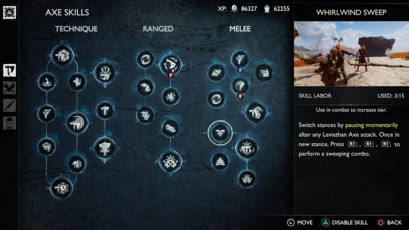 god of war ragnarok skills