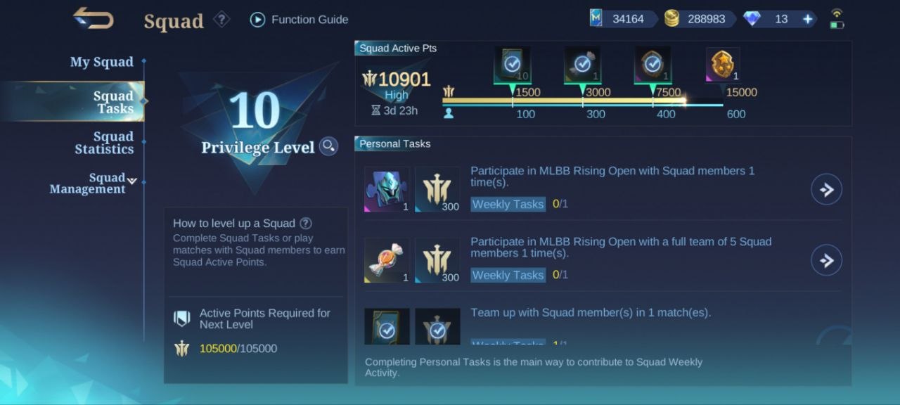 Squad Rewards Protection Card