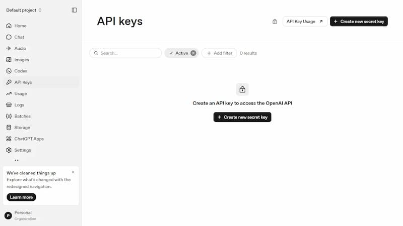 API key