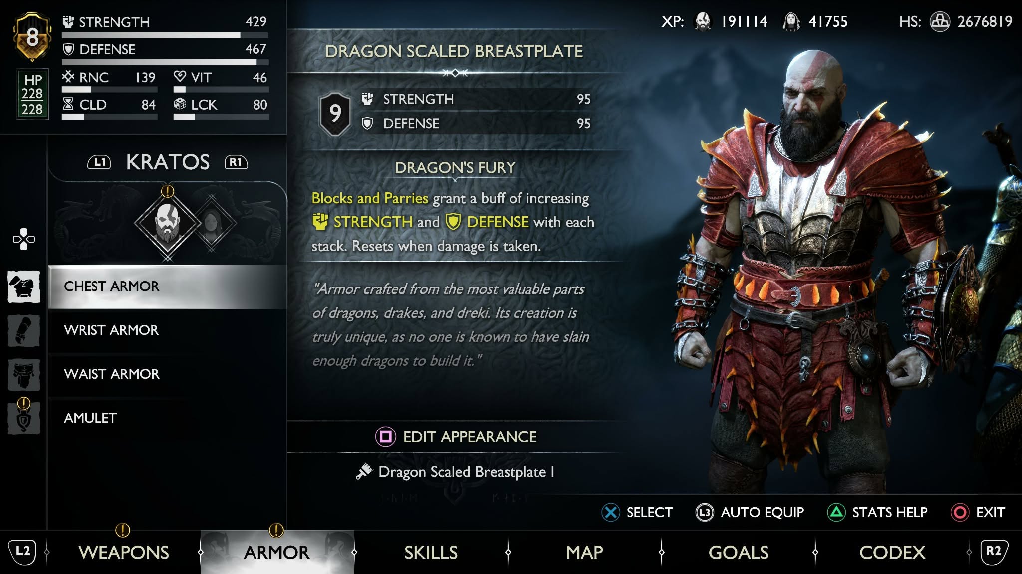 Dragon Scaled Breastplate - God of War Ragnarok