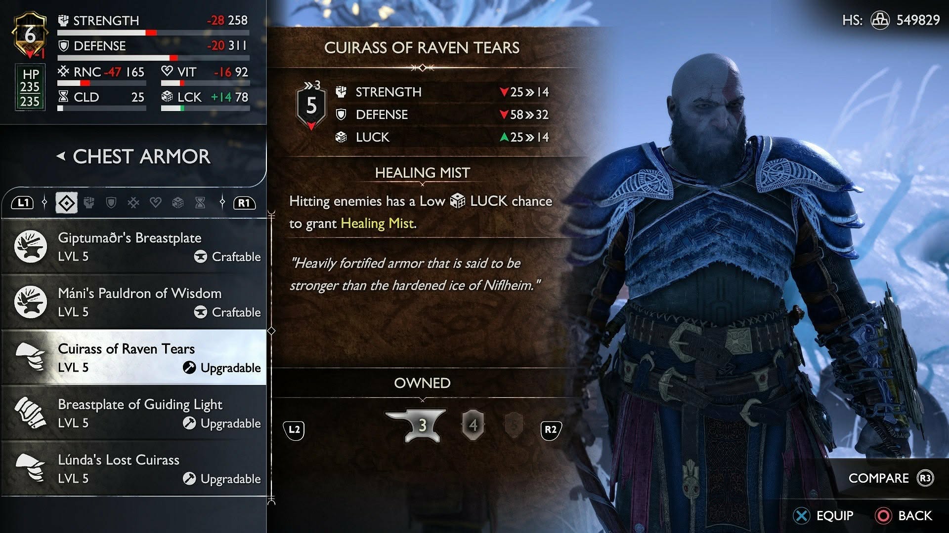 Raven Tears Armor - God of War Ragnarok