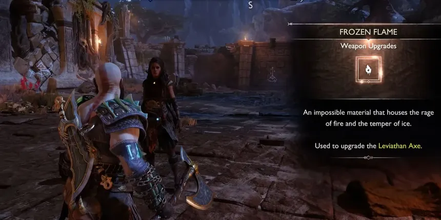 Kratos-Speaking-with-Freya-after-Receiving-a-Frozen-Flame-in-God-of-War-Ragnarök
