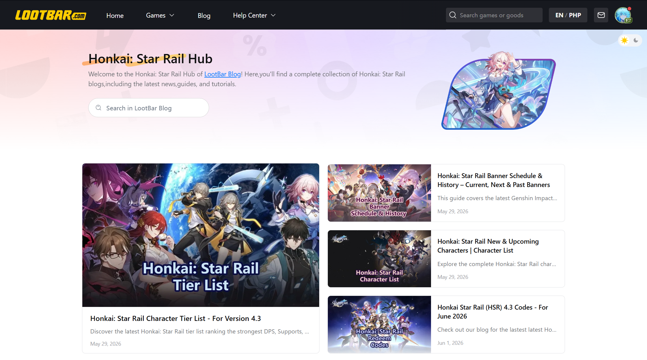 LootBar Honkai: Star Rail Hub
