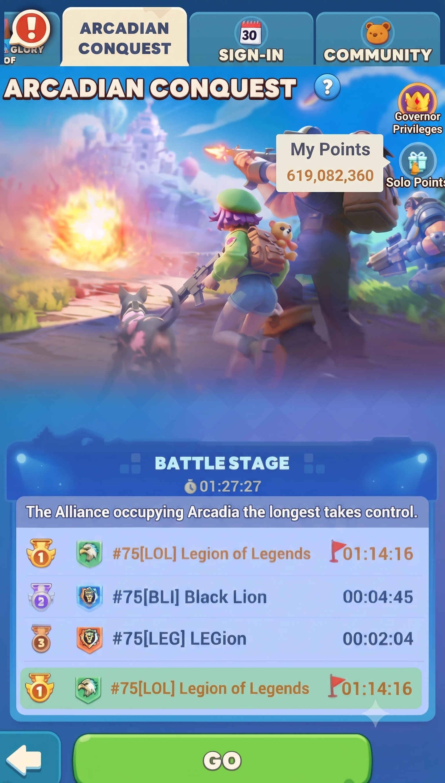 Arcadian Conquest Event