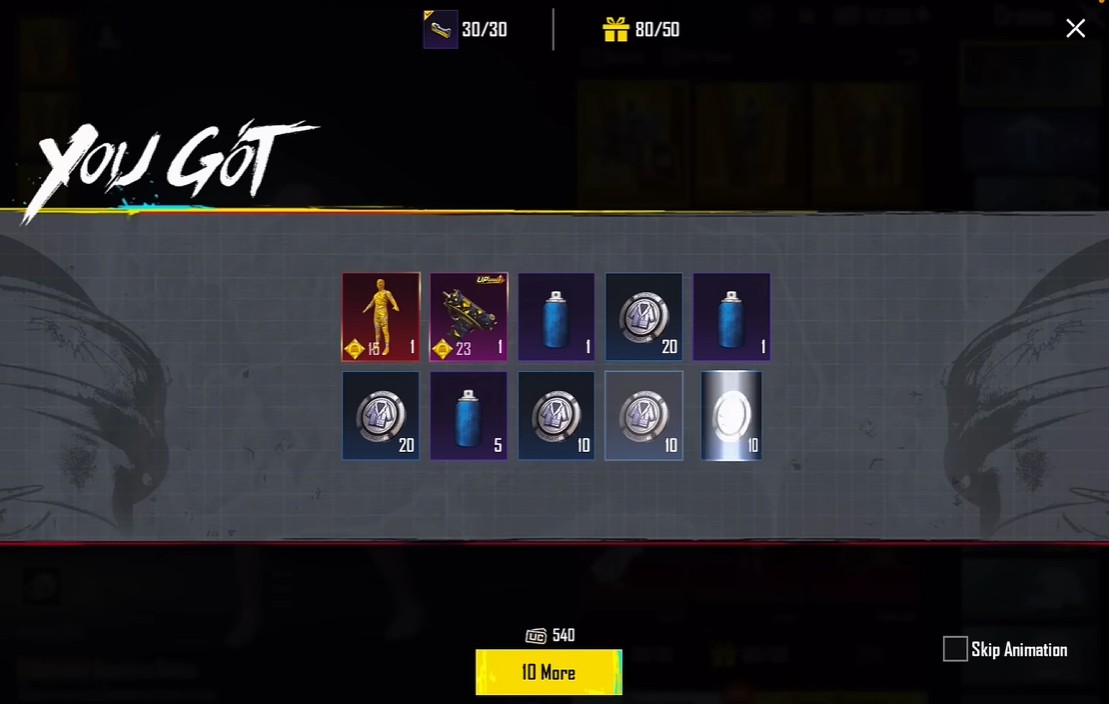 PUBG Mobile Mummy set crate opening
