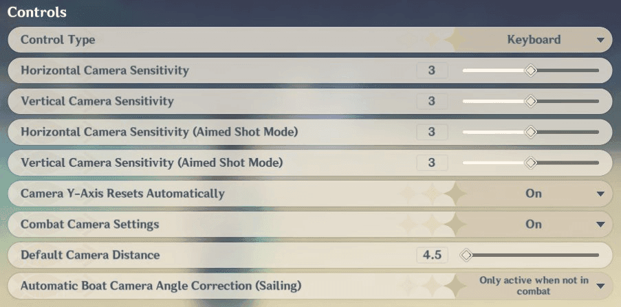 genshin impact mouse settings