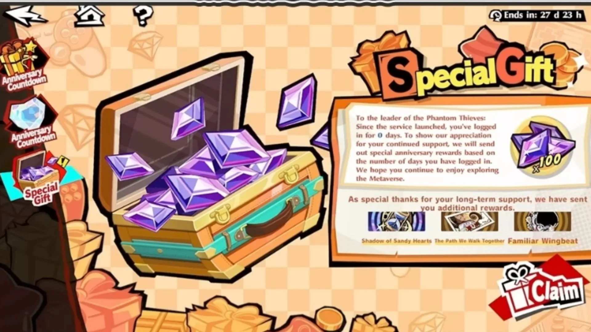 Anniversary Rewards