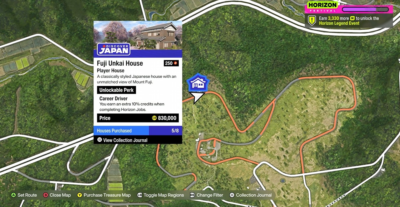 Fuji Unkai House Location